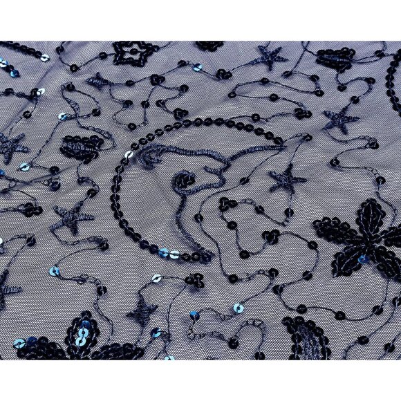 WOMEN'S 1920s Sequined Shawl Wraps - navyblue - Picture 8 of 8